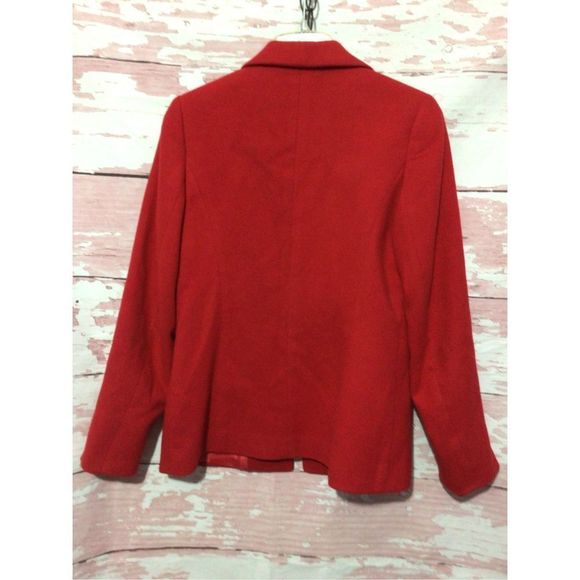Scappini Italy Red Jacket / Coat Lined Size 38 ~ Excellent - Picture 8 of 16